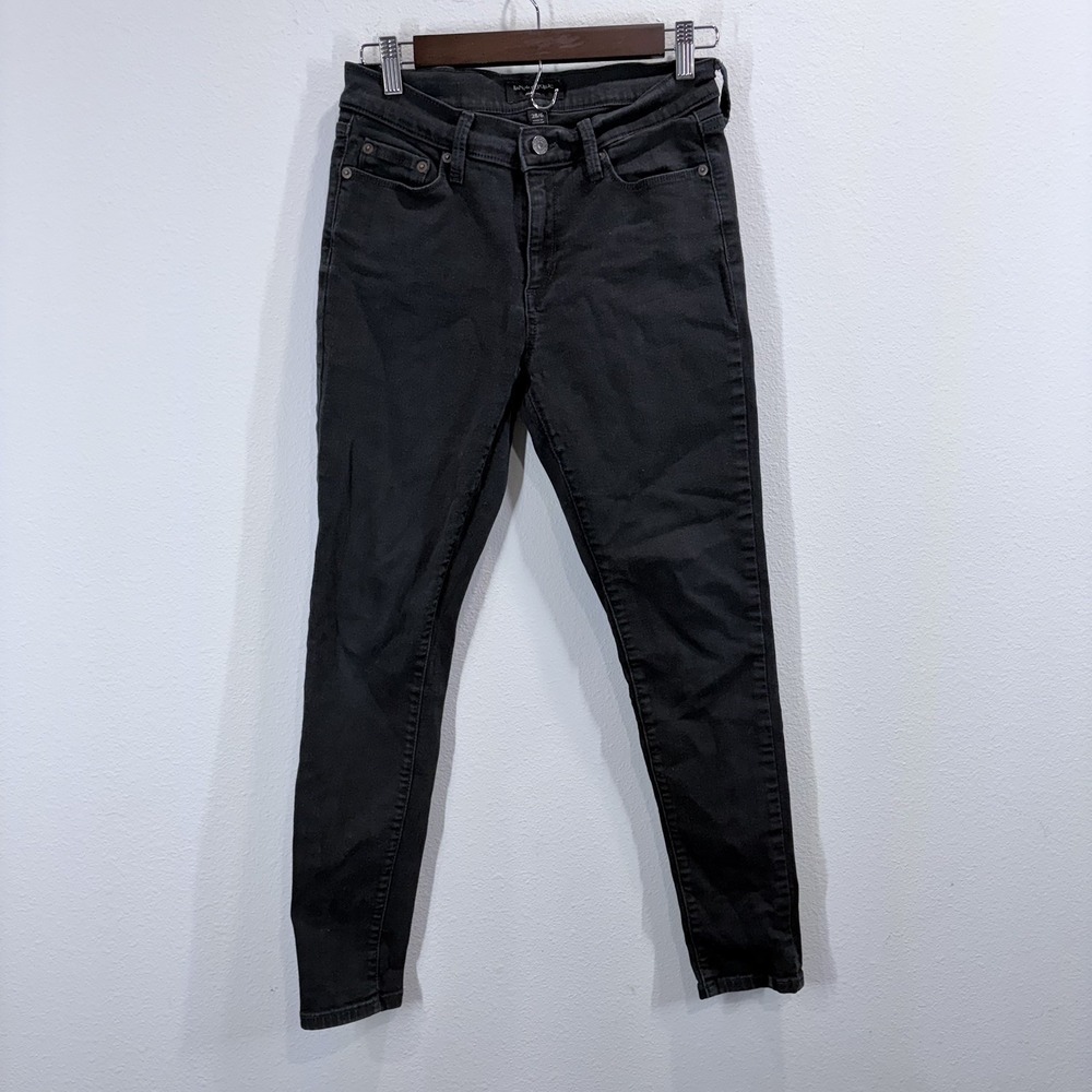 Banana Republic Jeans Women's 28/6 Black Dark Wash Skinny Fit Jeans